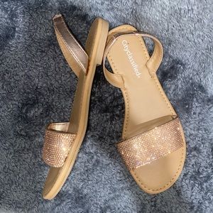 City classified, Rose gold sandals, Size 7